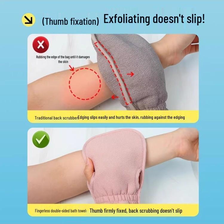 Exfoliating Bath Towel for Women - Gentle Yet Strong Fine Sand Texture for Smooth Skin