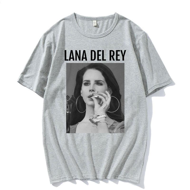 Singer Lana Del Rey Smoking Graphics Tshirt Unisex Women Fashion Hip Hop Streetwear T Shirt Casual Oversized Cotton T Shirts Tops