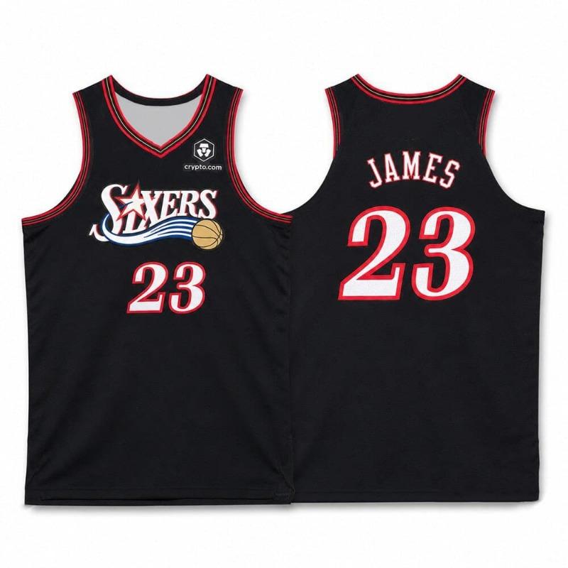 Men Women Sixers James 23 Sleeveless Basketball Jersey, Y2K Sports Fan Streetwear, Loose Tank Top Quick Dry Mesh Shirt