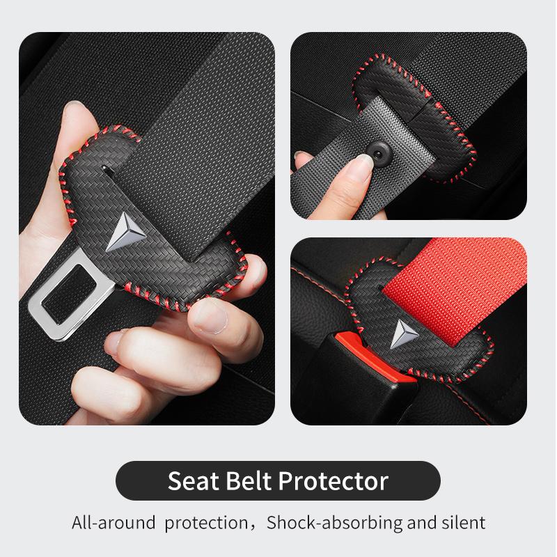 For Deepal Car Seat Belt Buckle Plug Leather Protective Cover D9 N7 X N8 N9 Dmi EV MPV SUV 2022 2023 2024 2025
