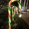 5 - In - 1 Red & Green Solar - Powered Candy Cane Lights With Snowflake Ornaments, Christmas Decor For Outdoor Yard