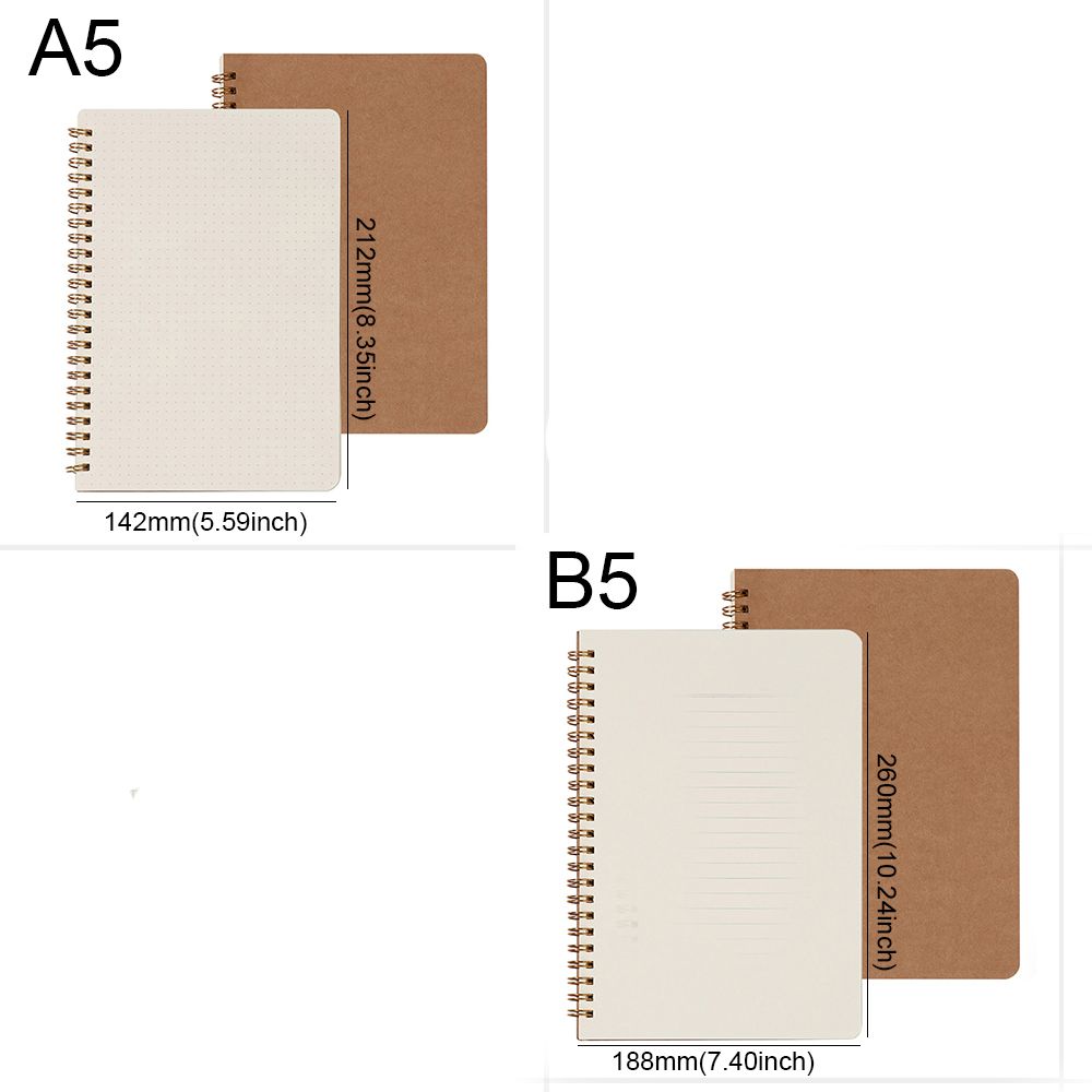 Stationery Writing Pads Diarybook Notepad B5 Kraft Paper Notebook Coil Notebooks 16K Workbooks