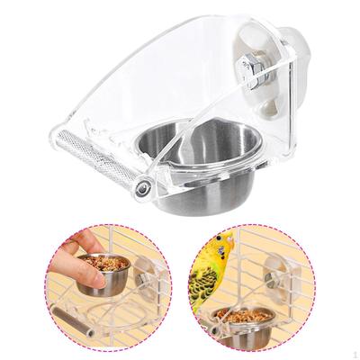 Mangeoire pour Cage, Distributeur, Accessoires pour Cage Perruche Cages Récupérateur de Nourriture Perroquet