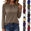 Women's Long Sleeve Knot Neck Casual Blouse Top for Everyday Wear