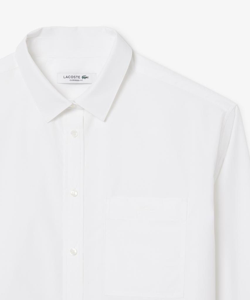 LACOSTE Women'S Oversized Classic Poplin Shirt Cf1054-56G 001