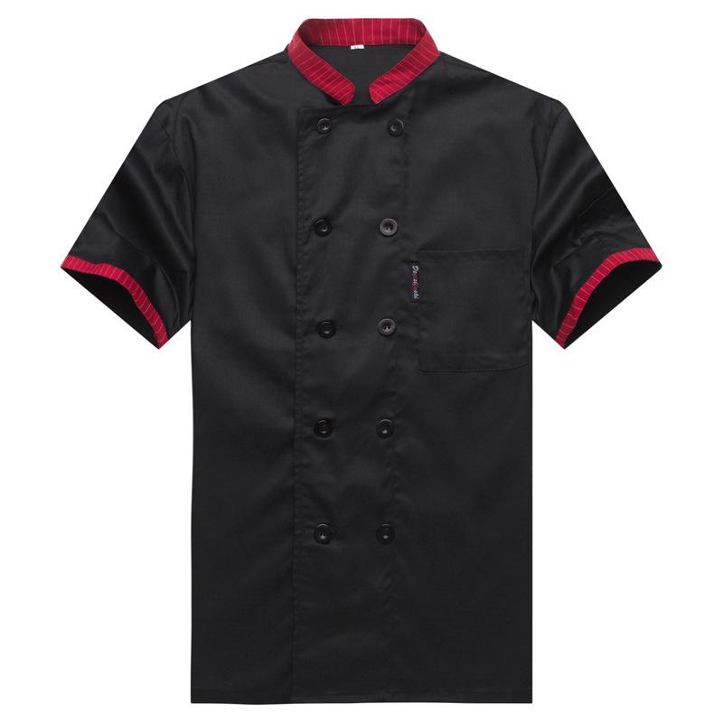 

Динхэн 2015 Поварская форма: Исполнительный шеф-повар и шеф-кондитер Летняя рабочая одежда с коротким рукавом XXXL чёрный