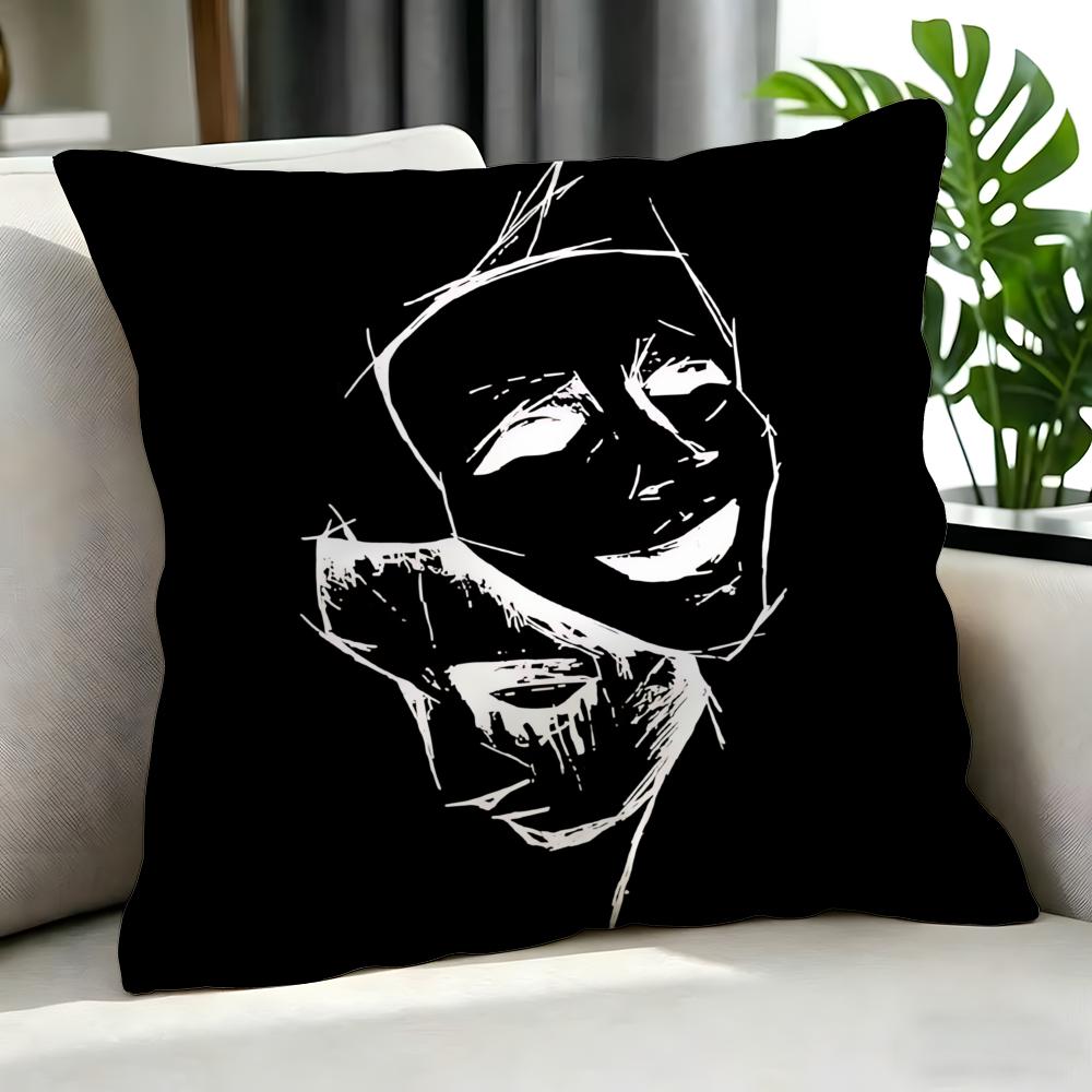 Art HHappy  Sad Cushion Cover Cushion Cover Set Pcs X X X Pillowcase Decorative Sofa Home Decor