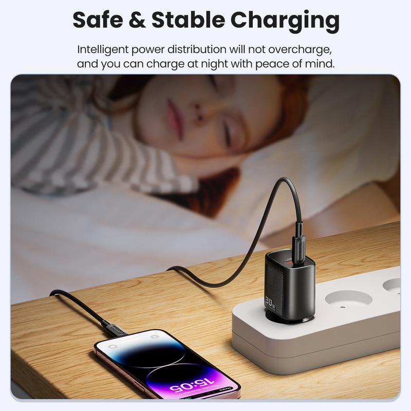 Toocki GaN USB C Charger for Travel 30W Portable USB Fast Charging Quick Charge Type C Charger for iPhone Xiaomi POCO UK/KR Plug