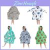Delightful Large Wearable Blanket Sweatshirt For Kids Soft Warm Cozy Fabric With Fun Illustrations
