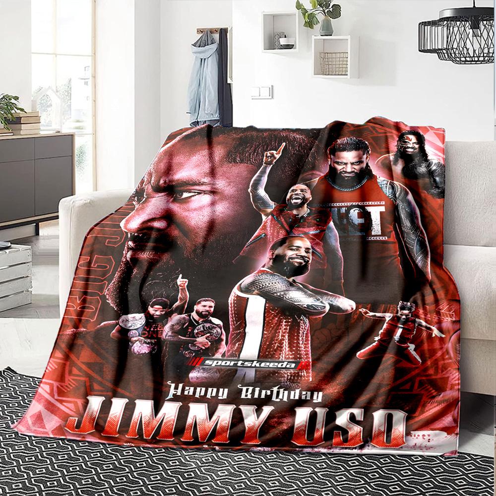 Wrestlemania Blanket Soft Warm Cozy Great for Sofa Chair Bedding Four Seasons Multipurpose Digital Print Gift for Travel Home Birthdays