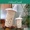Cute Plush Toy Adorable Realistic Smiling Face Pearl Milk Tea Pillow Gift For Girls