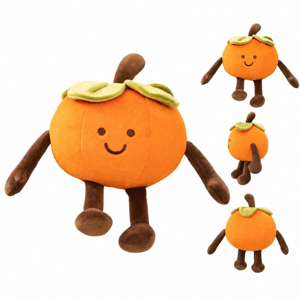 Persimmon Plush Stuffed Animal Toy - Soft Cute Shaped Plush Doll for Home Decor and Birthday Gift