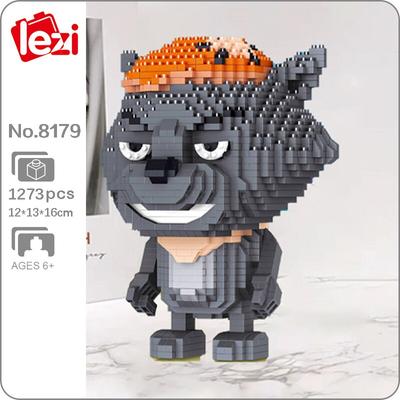Lezi 8179 Re Stupido Lupo Smart Sheep Cartoon Animale Mostro Pet 3D Mini Blocchi di Diamante Mattoni da Costruzione Giocattolo per I Bambini senza Scatola