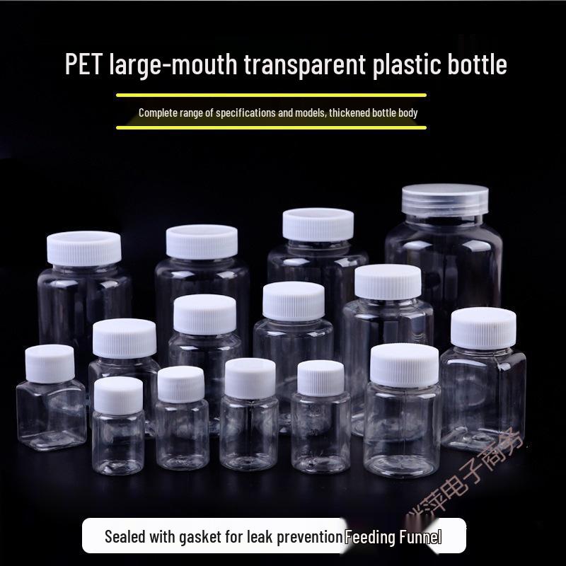 Transparent 0ml Small Plastic Dispensing Bottle with Sealed Lid for Liquid Medicine Samples