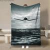 Warm Soft Vintage Planes Print Blanket Fluffy Children and Adults Sofa Plush Bedspread Picnic Throw Blanket for Sofa Bed Gifts