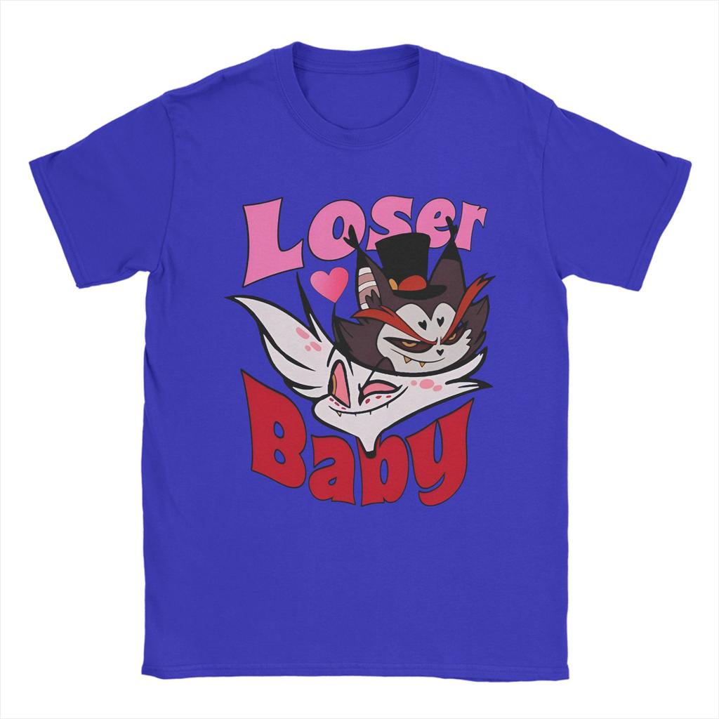 Men's T-Shirt Hazbins Hotels Double Trouble Grinning Casual Cotton Tee Shirt Short Sleeve  T Shirt Crewneck Clothing Plus Size