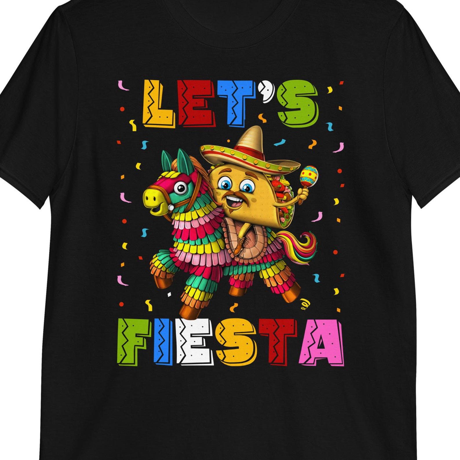 Mexican Taco Riding Pinata T-Shirt: Cinco de Mayo Fiesta Tee 160