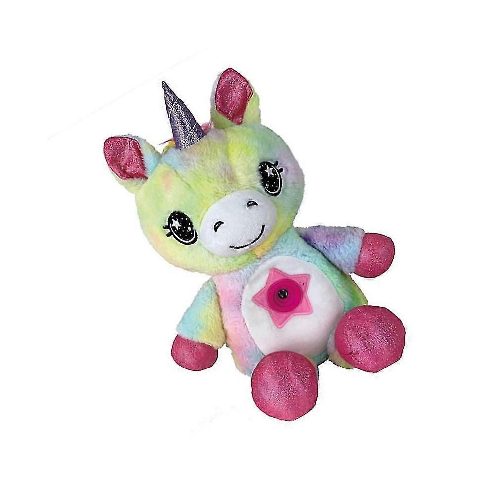 (color) Childrens Projection Lamp Toy Childrens Cartoon Plush Starry Sky Dream Projection Soothing Toy Lamp