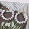 White Imitation Pearls Round Hoop Earrings Fashion Women Elegant Trend Korean Earring Brincos Jewelry korean Fashion