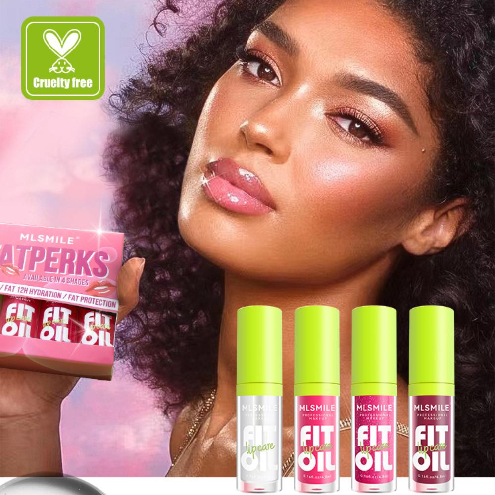 4 Stück/Set Lip Glaze Mirror Lippenstift Langanhaltender feuchtigkeitsspendender flüssiger Lippenstift Wasserdicht Antihaft-Becher Transparenter Lipgloss Lippenöl Lippen Make-up