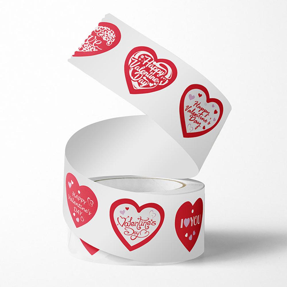 100-500Pcs Premium-Quality Red Superior-Grade Love Premium-Quality Stickers High-Standard Happy Top-Grade Valentine'S Superior-Grade Day Top-Grade