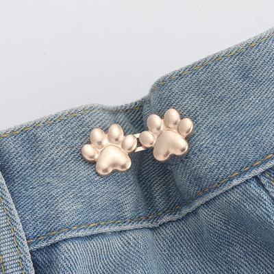 Boucle de Taille Mignonne avec Empreintes de Pattes Clips de Pantalon Amovibles Ajustable Resserreur de Taille Aucune Couture Requise Boucle de Taille