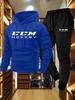 Groothandel CCM Bedrukt Heren Casual Sport Tweedeelig Pak Lange Mouw Hoodie en Joggingpak