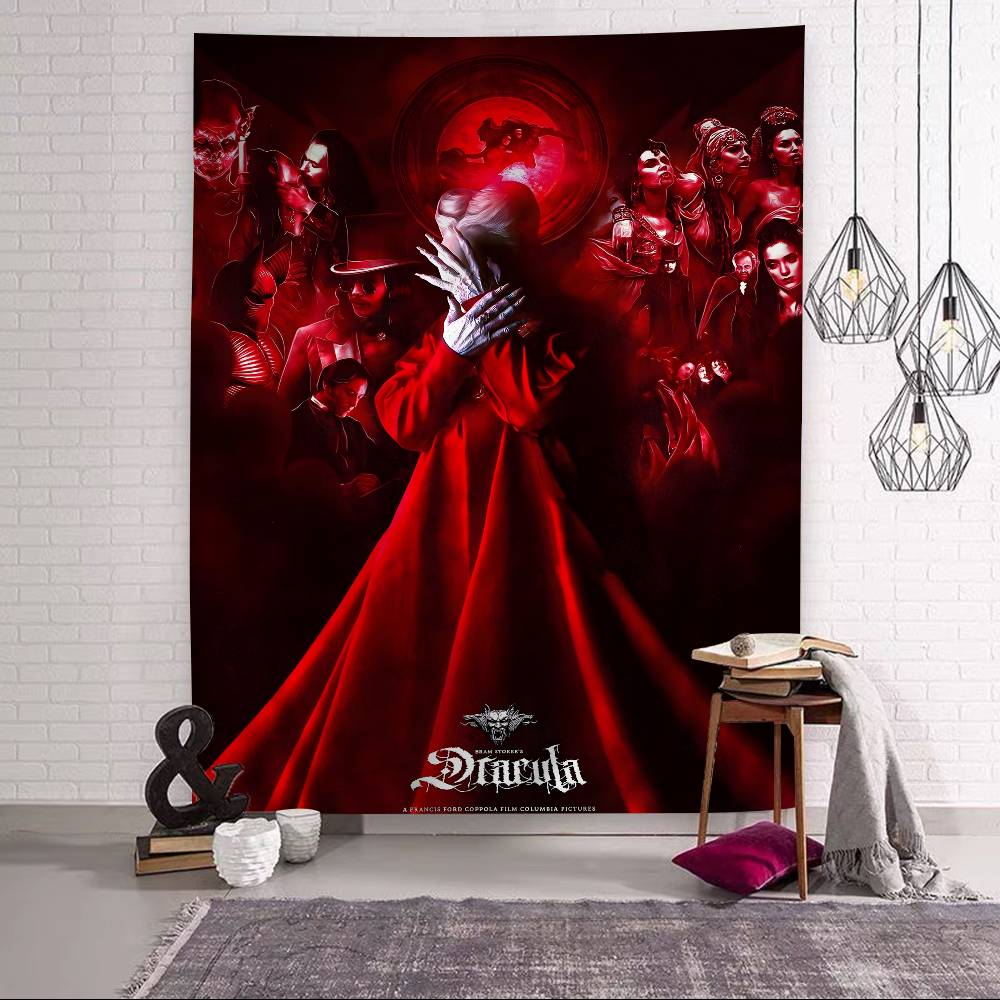Horror Vampire Movie Dracula 1992 Vintage Colorful Tapestry Wall Hanging Hippie Flower Wall Carpets Dorm Decor Wall Art Decor