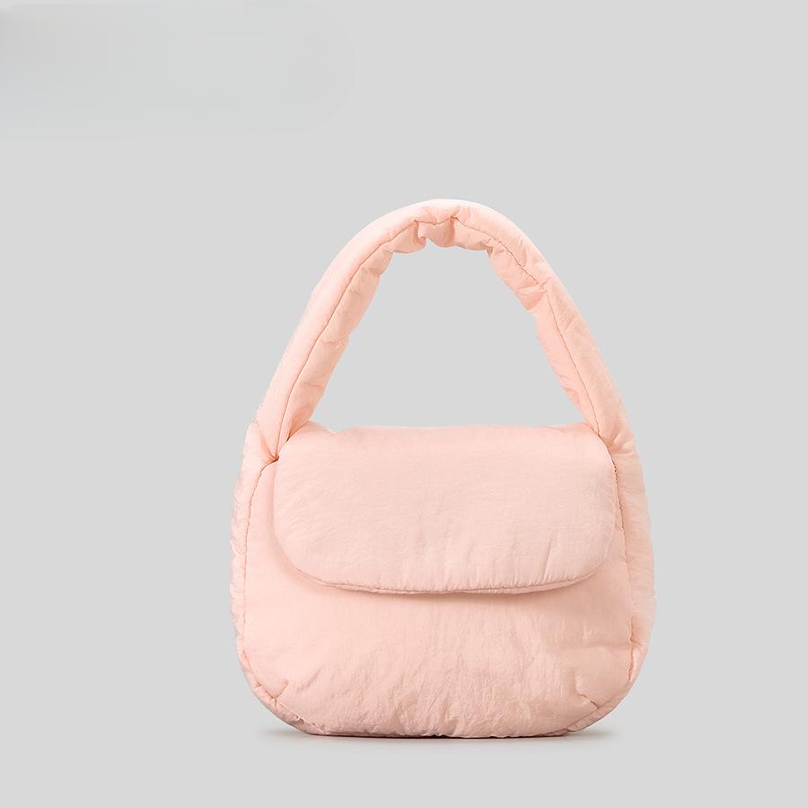 Dámská klopová kabelka na klip z bavlny, malá kabelka v bonbónové barvě, přes rameno/crossbody, roztomilá lehká sedlová kabelka