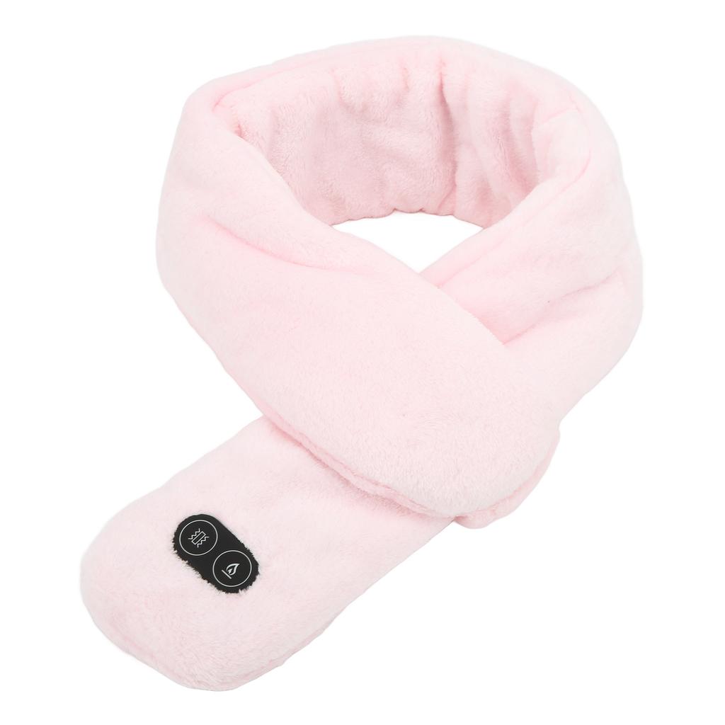 Heating Scarf Intelligent Temperature Adjustment USB Massage Function Electric Scarf for Man Woman Daily Use Pink