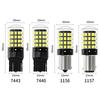 2PCS 1156 BA15S P21W BAU15S PY21W 7440 W21W P21/5W 1157 BAY15D 7443 White LED Bulbs 54smd CanBus Lamp Reverse Turn Signal Light