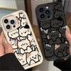 Cartoon Animal Cute Cat Phone Case For iPhone 17 Pro Max 16 15 Pro 14 13 Mini 12 11 XR XS 17Air 16 Plus Soft Silicone Cover