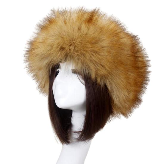 Women Autumn Winter Faux Fur Thickened Hat Outdoor Cold-proof Warm Plush Beanie