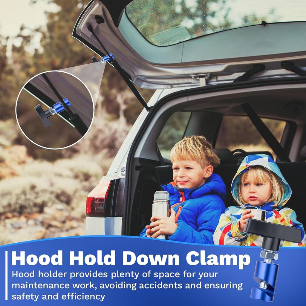 2 PCS Car Hood Prop Struts Clamp, Hood Strut Clamp, Car Lift Support Retaining Clip, 0.43 Inch Hood Lift Support Clip For Car, Automotive Tools For