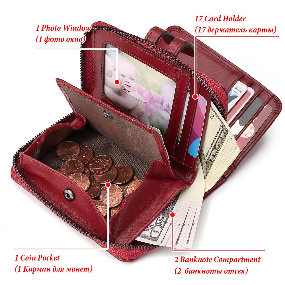 HUMERPAUL Leather ladies wallet Rfid multi-function card holder, coin purse