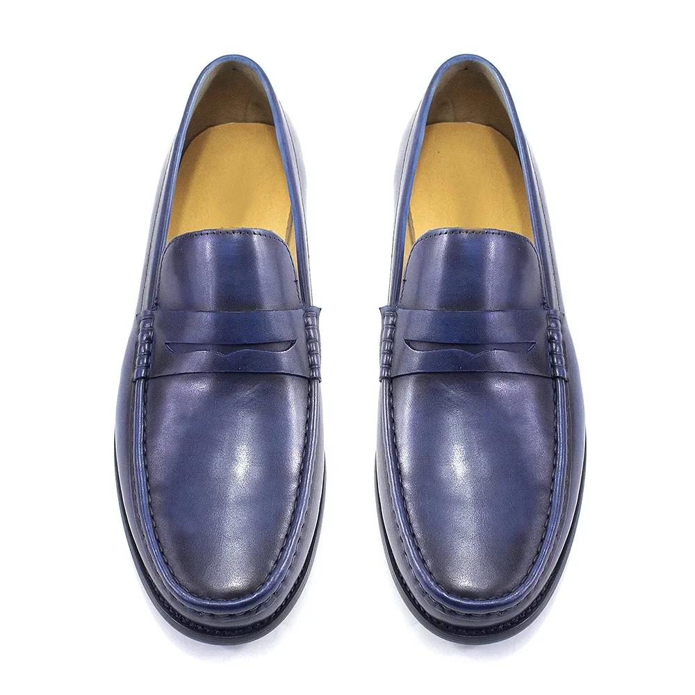 Fashion Luxury Genuine Leather Men's Penny Loafers Casual Office Business Dress Shoes Fashion Party Wedding Formal Male Footwear