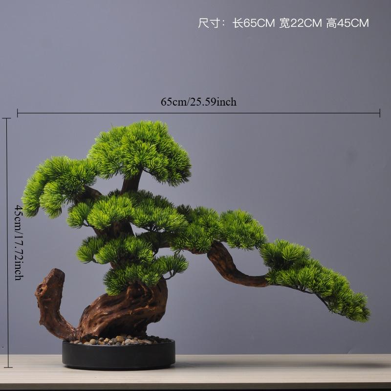 

Новый китайский стиль Искусственный приветственный сосна бонсай Искусственное дерево Настольный декор для гостиной Прихожей Отеля Домашнего офиса Подарок
