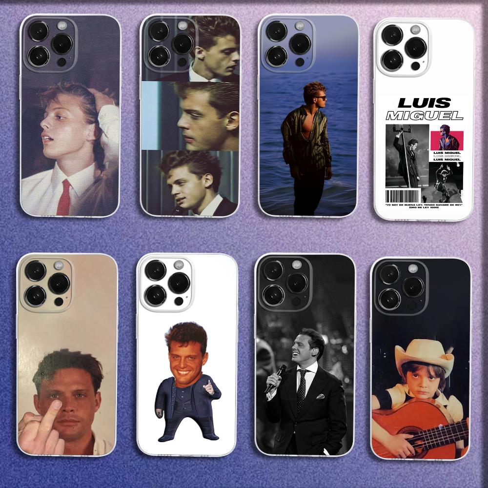 Singer L-Luis Miguel Phone Case For iPhone 16,15,14,13,12,11 Plus,Pro,Max,XR,XS,Plus,E,Mini Transparent Cover