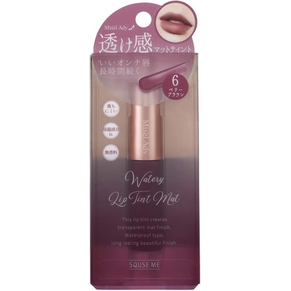 Mizelle Eddy Watery Lip Tint Matte 06 Berry Brown Lipstick 06 Berry Brown 6 Ml X 1 6 Ml 06 Berry Brown