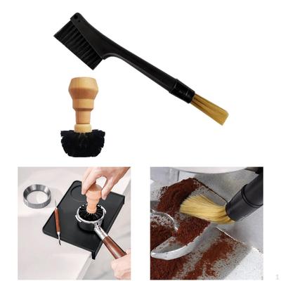 2 Pieces Coffee Tamper Cleaning Brush Filter Portafilter Espresso