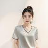 Women's Heavyweight Short Sleeve Crew Neck Mesh Base Layer T-Shirt In White