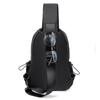 Men's Messenger Bag-Adjustable Shoulder Straps,Multi-Pocket Sports Chest Bag,With USB Port,Suitable for Daily Commuting,Travel