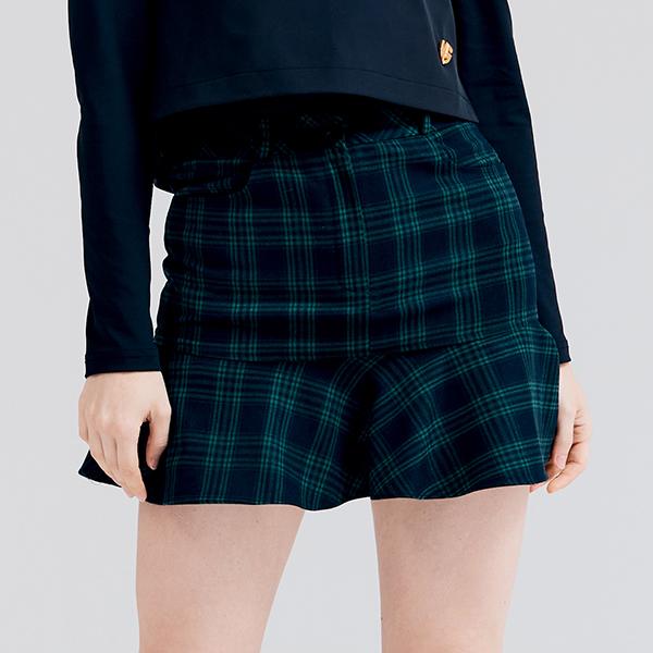 Henry Stuart Women'S Checked Mermaid Skirt Green