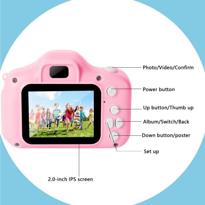 Appareil Photo Enfant + mode photo, mode video, mode photoshoot, filtre noir et blanc-A163