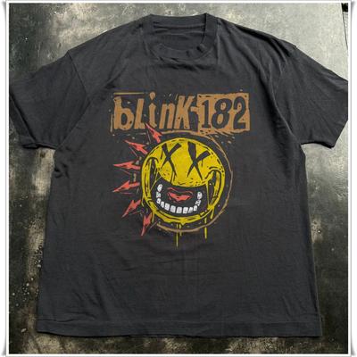 Chaud! T-shirt Visage Souriant Blink-182, T-shirt Noir Unisexe, Tailles S-5XL