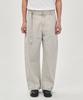 PRAIRIE Washed Curved Belt Pants (Light Gray)