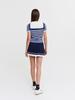 SERGIO TACCHINI W Sabatini Striped Sailor Collar Short Sleeve Sweater