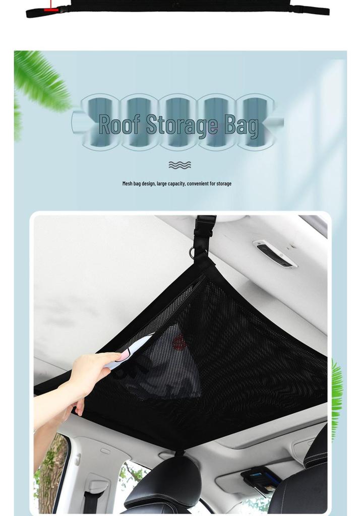 Adjustable Double-Layer Roof Storage Net for SUVs and Tents