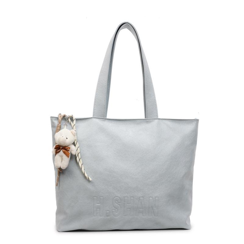 Versatile simple shoulder big bag, casual college student commuter tote bag, new large-capacity bag