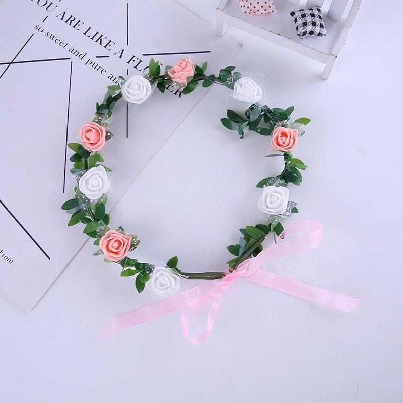 Gorgeous Adjustable Flower Crown with Colorful Silk Roses for Weddings